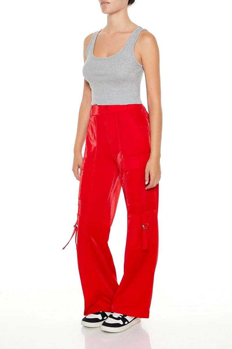 FOREVER 21 Womens Wide-Leg Utility Cargo Pants - Image 2